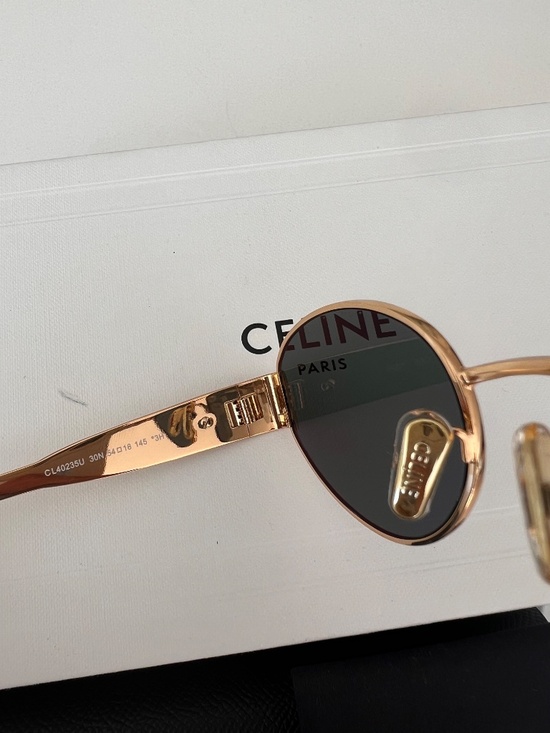 CELINE TRIOMPHE METAL 01 SUNGLASSES IN METAL